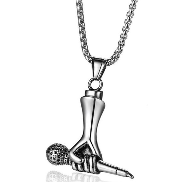 ❤️Fashion Chain Microphone Hand Necklaces, N90201P139 - Picture 3 of 8